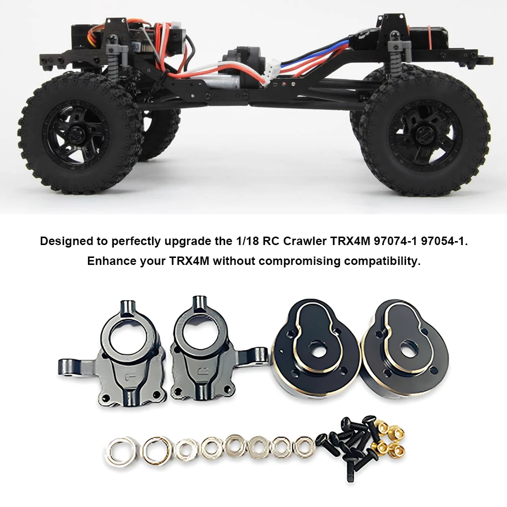 RCGOFOLLOW Steering Hub Carrier Steering Knuckle Kits 25g Counterweigh For 1/18 HOBBYPLUS 4WD Crawlers Rock Van Upgrades Parts