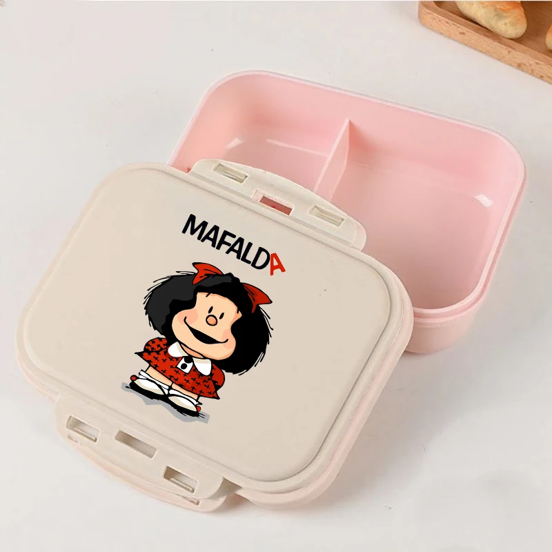 

Ланч-бокс MAFALDA для мальчиков и девочек, портативный контейнер для еды в стиле аниме, герметичный, однослойный, для школьников, подарок для дома
