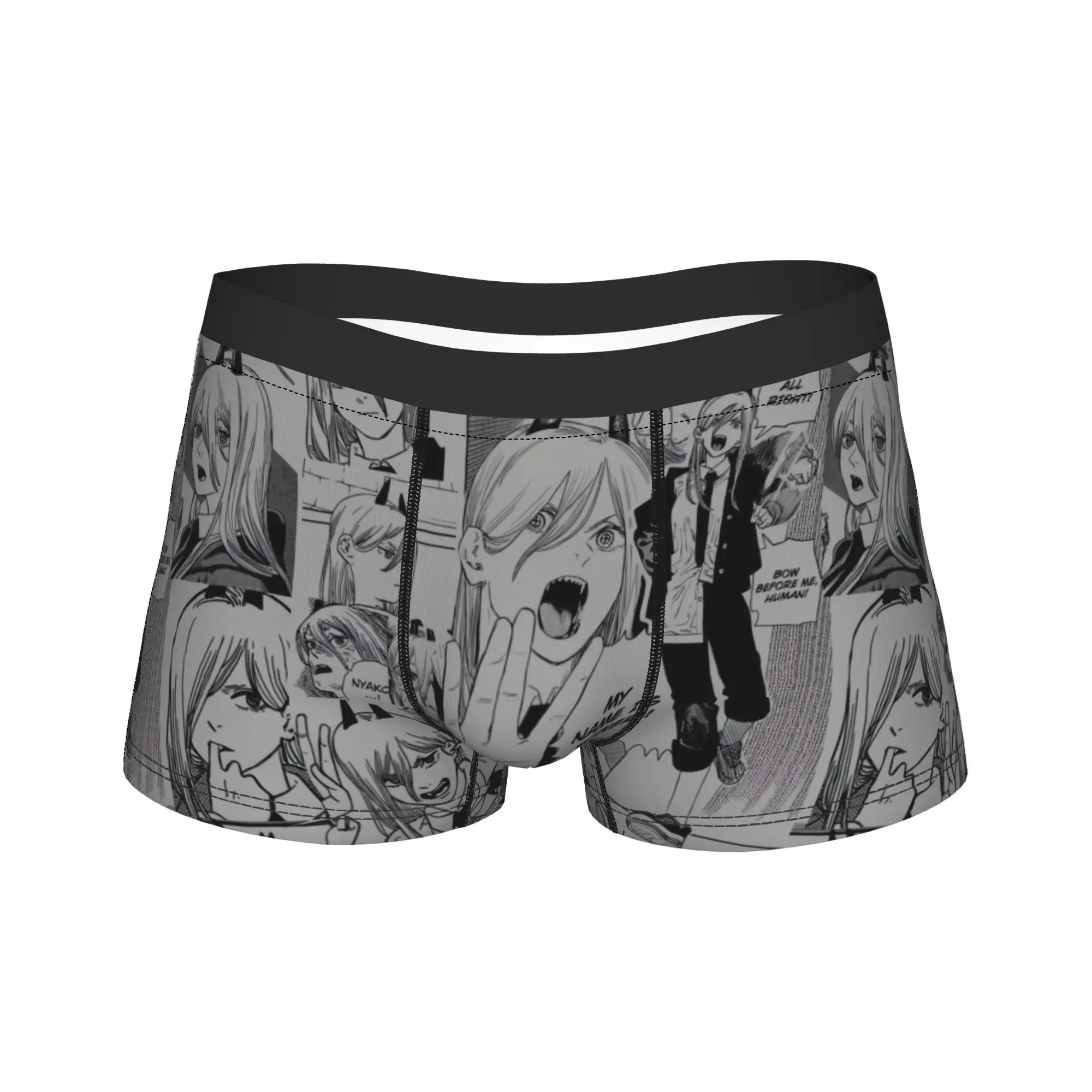 Power Chainsaw Man Underwear  Men Shorts Briefs Breathable Trunk High Quality Print Oversize Underpants
