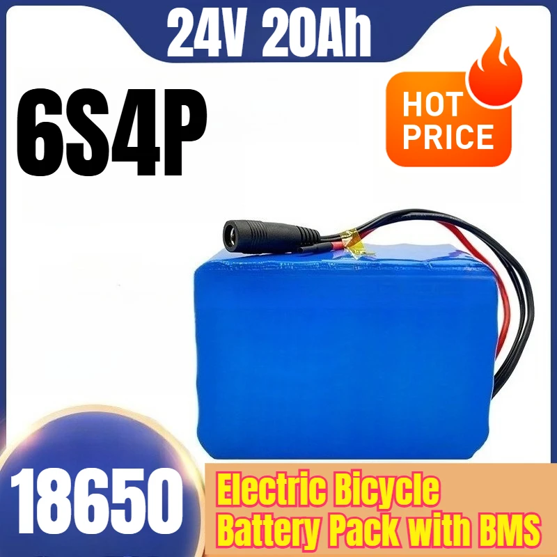 

18650 24V 20Ah 6S4P Electric Bicycle Battery Pack with BMS