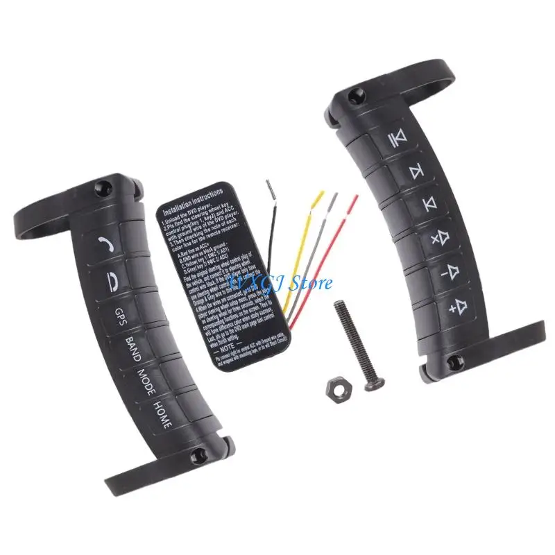 

37JE General Use Steering Wheel Music Remote Control Car Steering Wheel Button Remote Easy Install Car Steering Wheel Remote