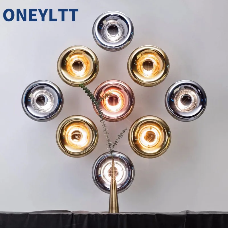 

Modern luxury background wall, medieval space ball aisle, bedside lava staircase wall lamp bar atmosphere living room decoration