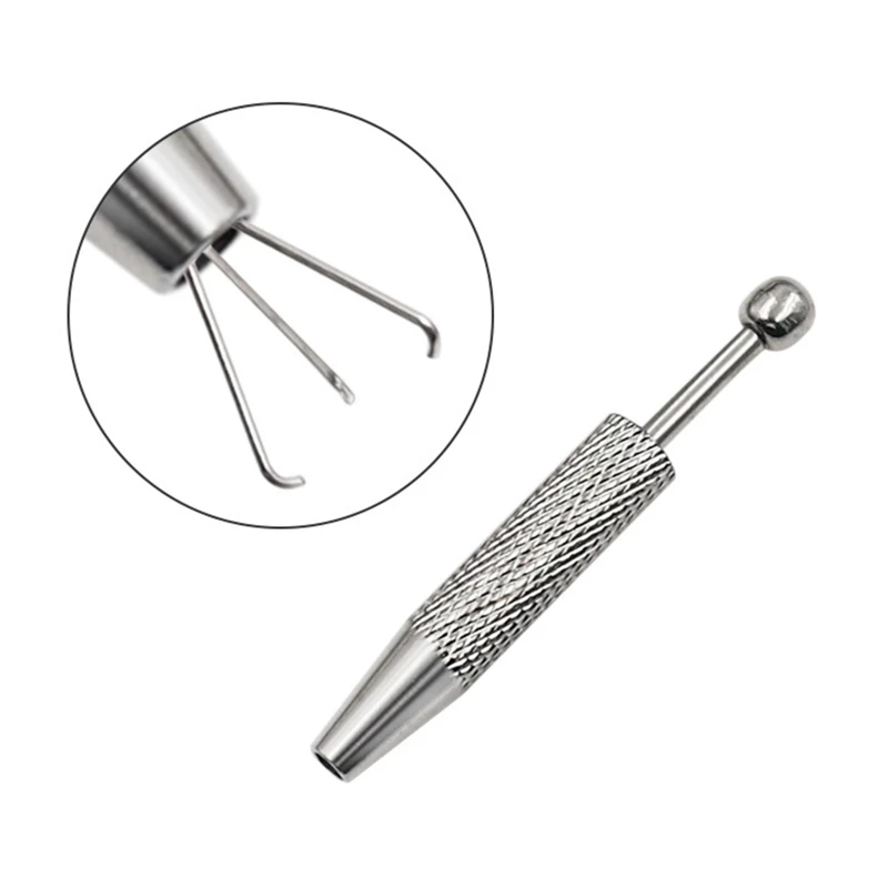 Prong Holder Professional Diamond Holder Pick-up Tool Stainless Steel 4 Prongs Diamond Claw Tweezers Parts Beads Diamond