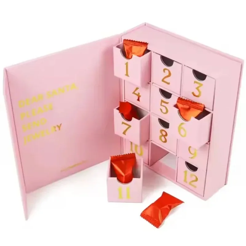 2025.Customized Eco-friendly Countdown Surprise Calendar Box Blind Magnetic Buckle Cosmetic Gift Box Packaging - Image 2
