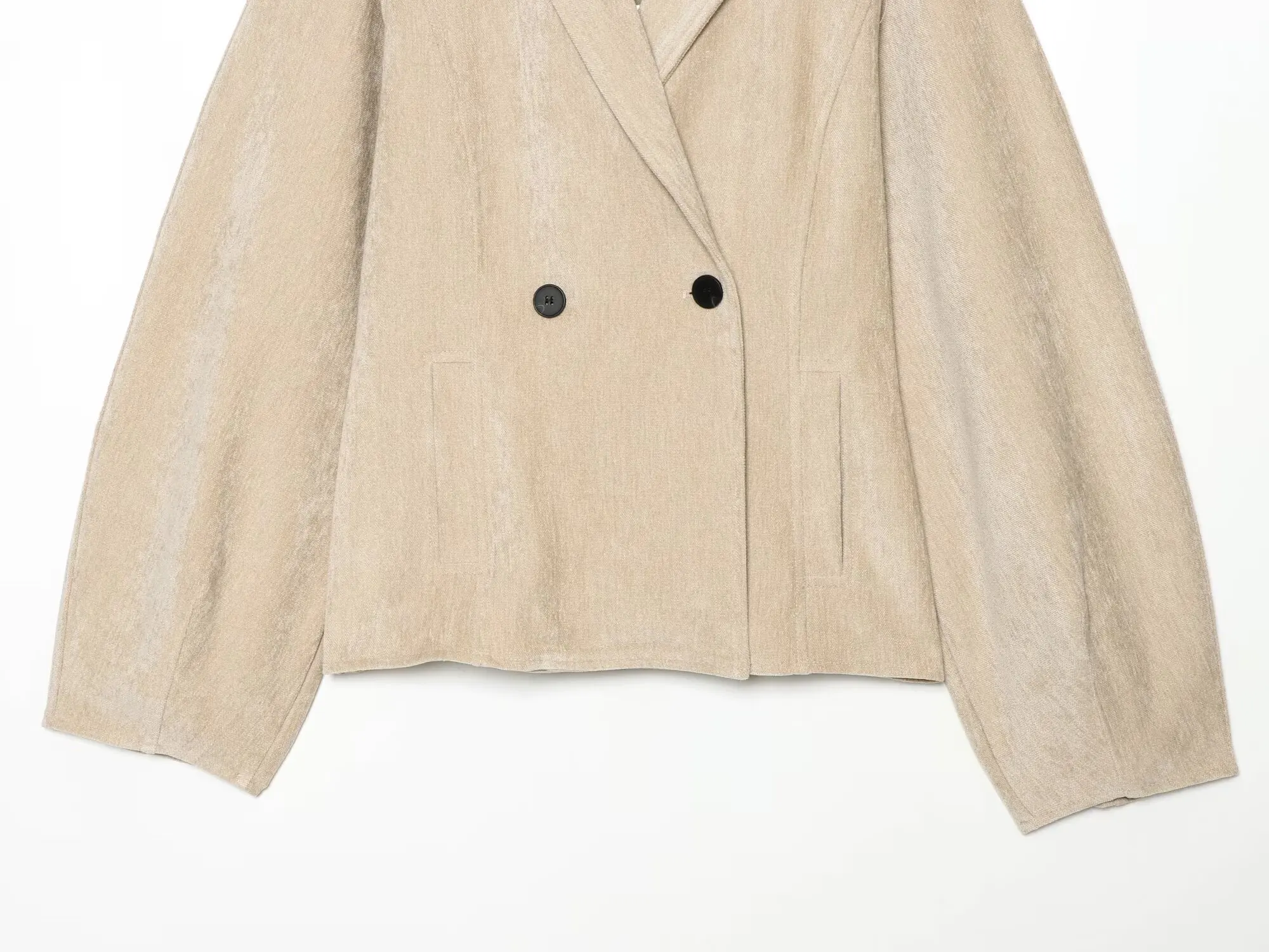 TFMLN Damen Freizeitjacken, zweireihig, langärmelig, schlichter Business-Anzug, eleganter Retro-Kurzmantel für Damen – Detail 13