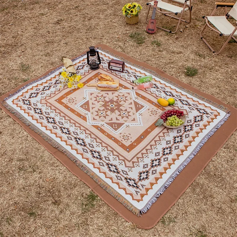 Alfombra de Picnic de estilo étnico multiusos, equipo para exteriores