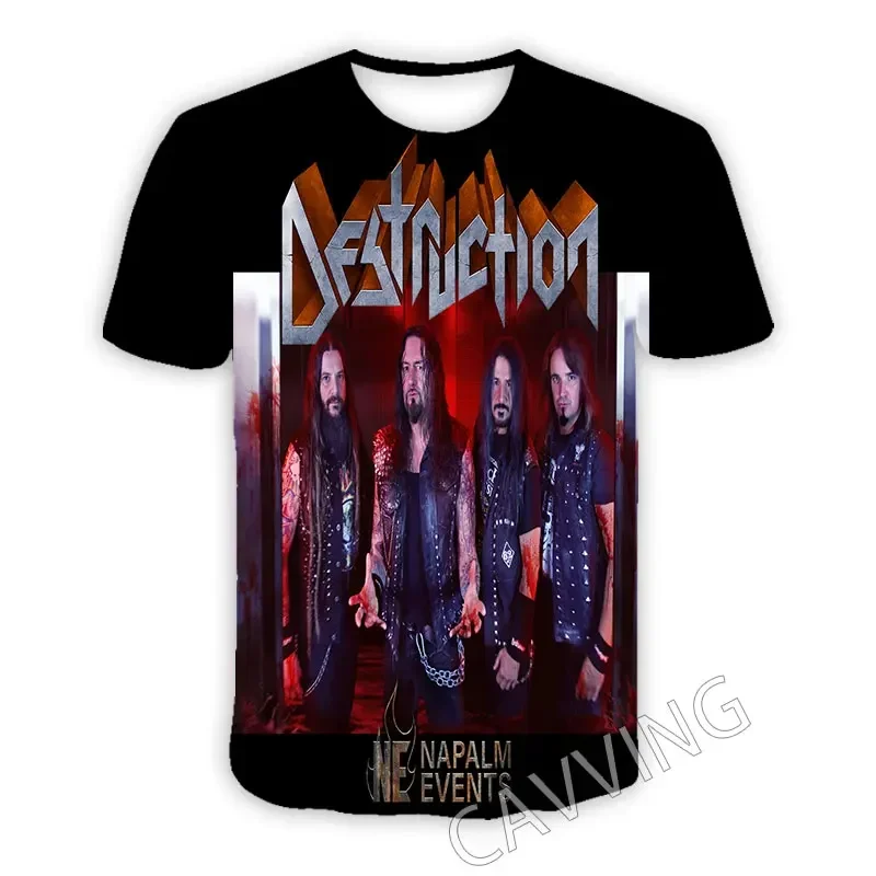 Camiseta con estampado 3D de Death Metal Rock para hombre y mujer, camisa de moda de Hip Hop, estilo Harajuku callejero