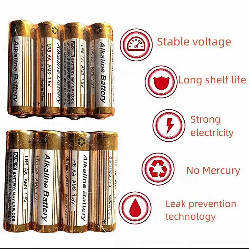 Household combination set mercury free alkaline rechargeable battery AA-AAA1.5V 4.8Ah-4.0Ah, suitable toys, remote controls, etc