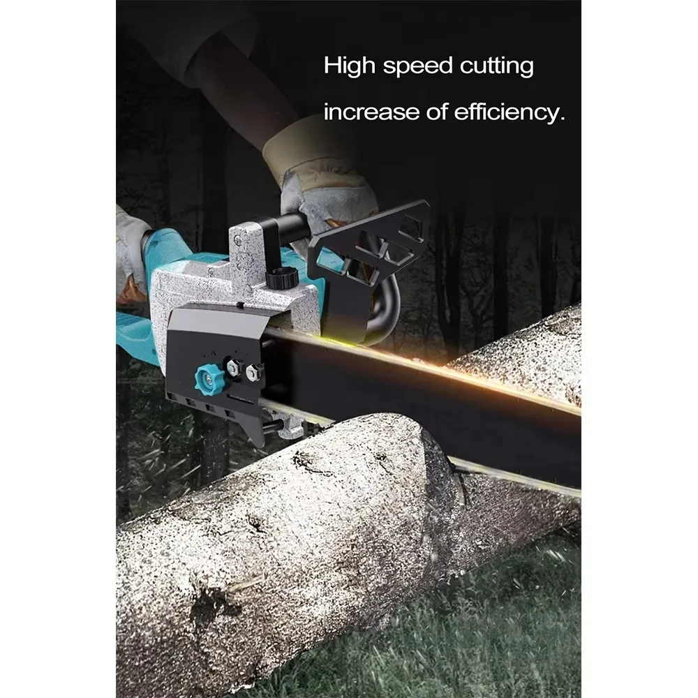 16 Inch Portable Brushless Chainsaw Cordless Electric Chain Saw Wood Cutting Garden Pruning Power Tools For Makita 18V 2-Battery