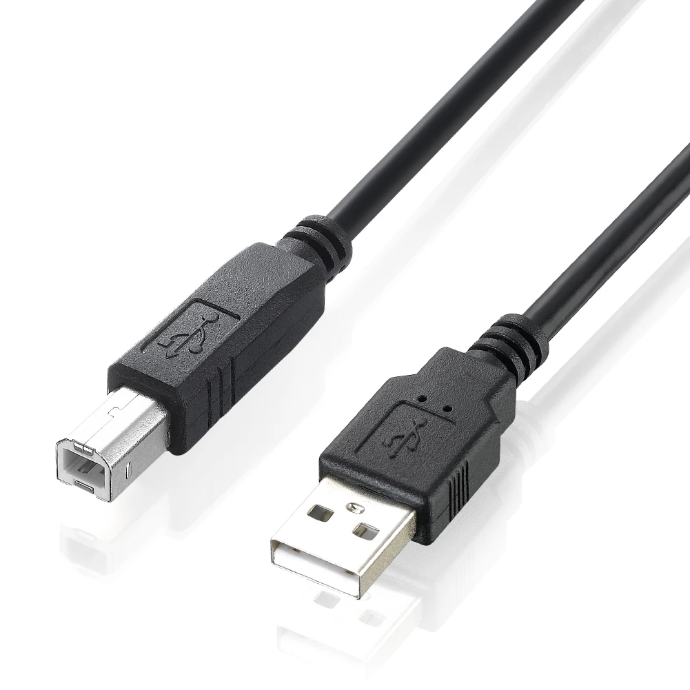 Bochara USB 2.0 Printer Cable Type A Male to Type B Male Foil+Braided(inside) Shielded 1.5m 1.8m 3m 5m