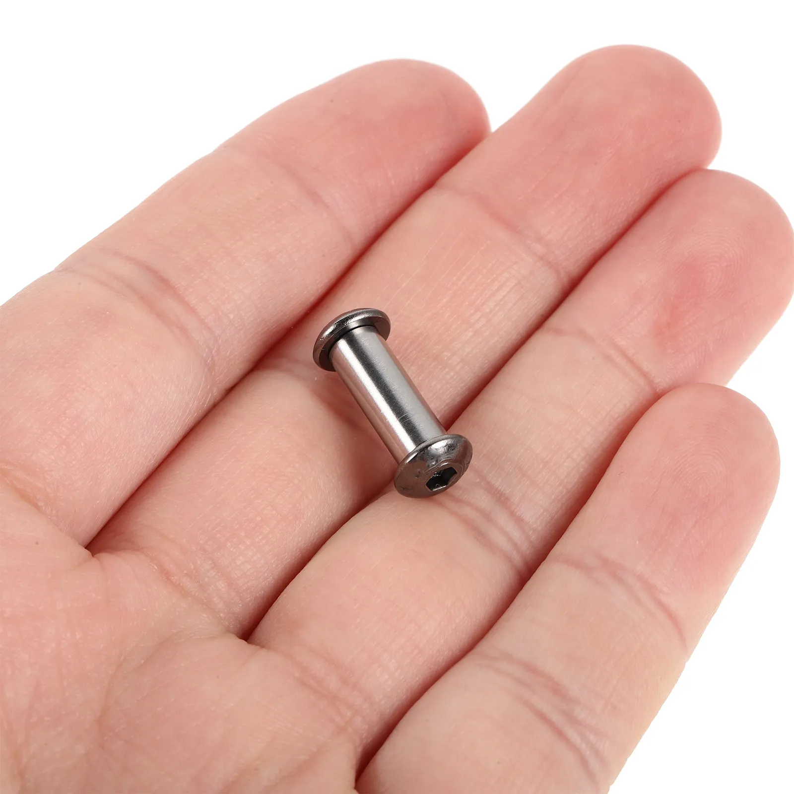 2pcs Stainless Steel Knife Handle Rivets for DIY Cutlery Repair – Black Solid Pins Fasteners Set