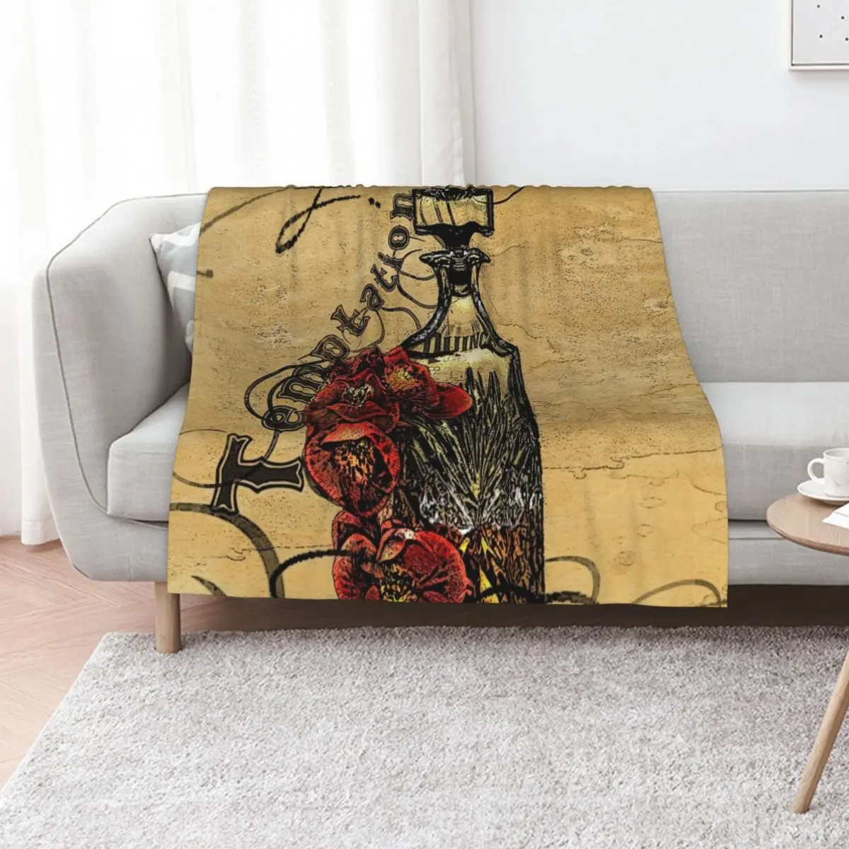 Flower Of Temptation: Manta decorativa Quince, manta acogedora para tomar siesta, regalo para mamá y papá