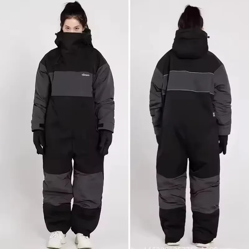 HOT Winter Motorcycle Riding Coldproof Clothing Fashion Waist Designwarm Cotton Jumpsuit Thickened Waterproof Snowmobile Suit
