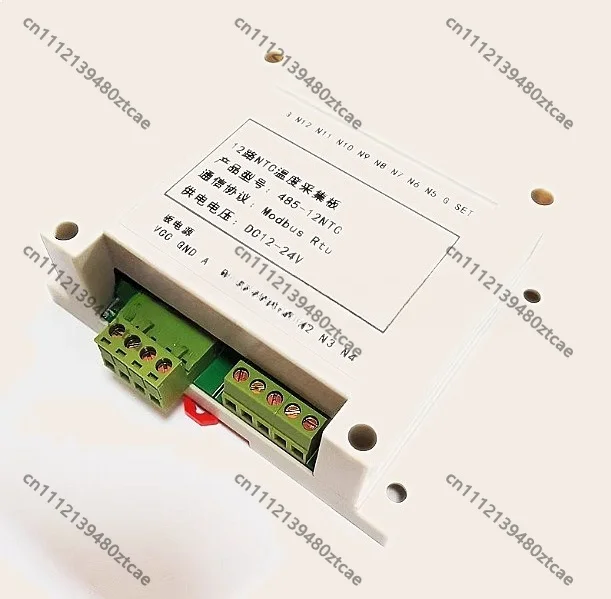 12 Channel NTC Temperature Collector 10K Thermistor Sensor Converter RS485 Modbus RTU Data Transmitter Module