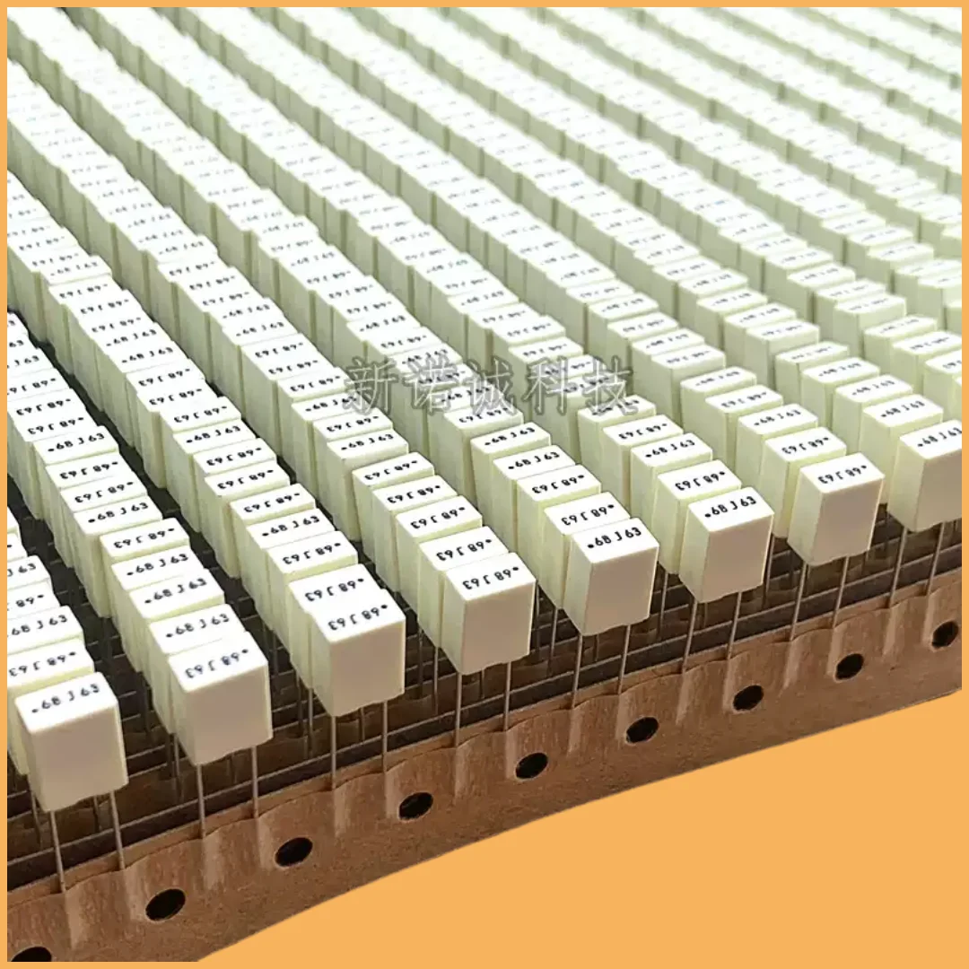 

50pcs/ 63V 684 0.68UF 680NF .68 J63 Corrected Film Capacitor Band Pin Distance 5