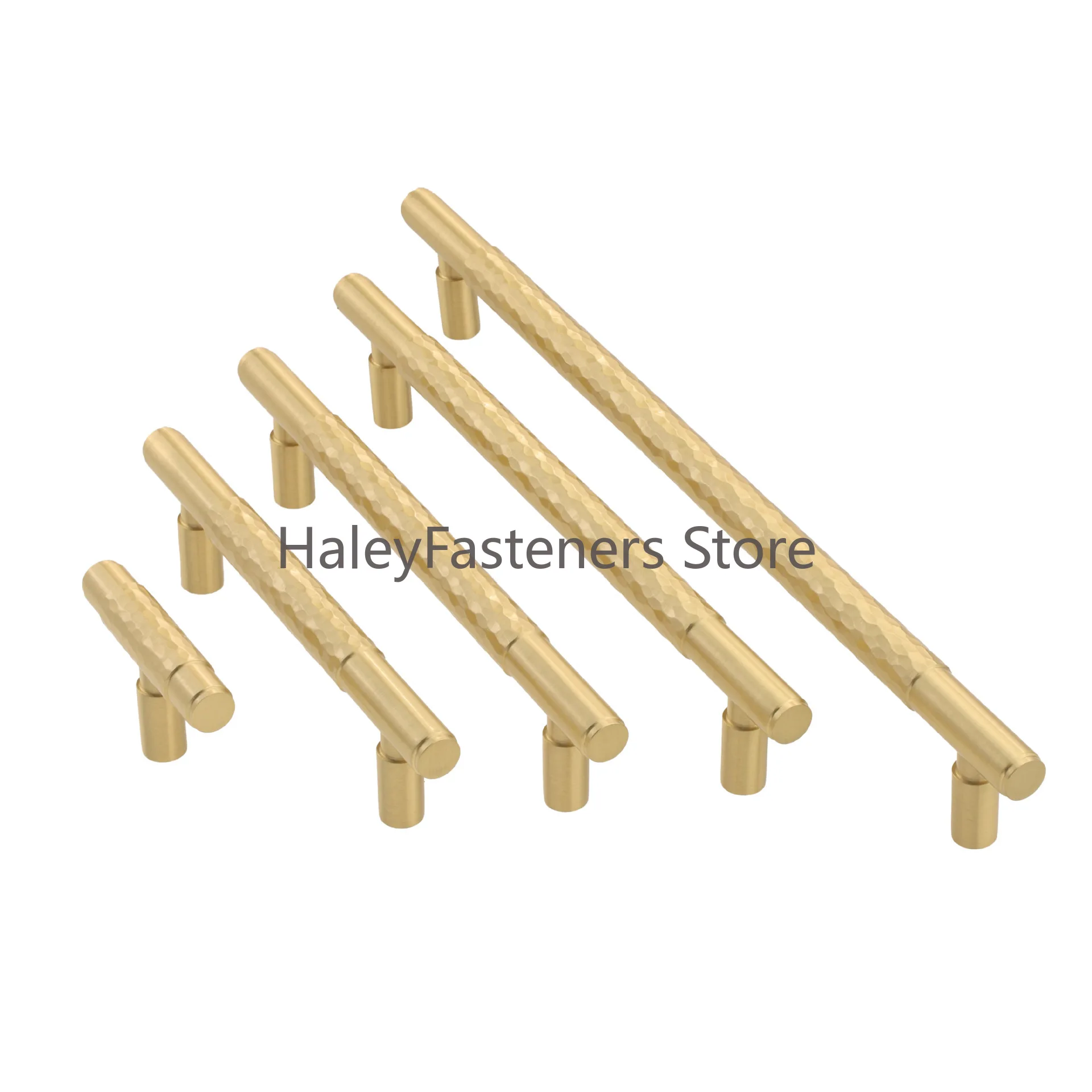 Brass Handmade Hammer Patterned Entrance Gate Indoor Pull Single Double Installation Kitchen Appliance Door Handle Bar