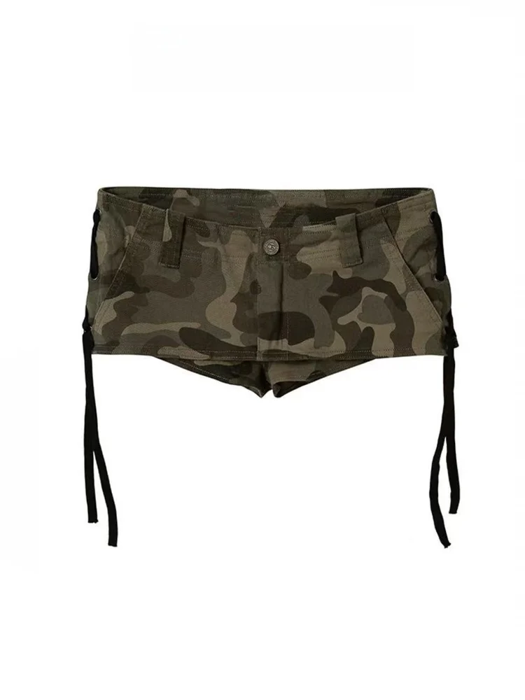 ローウエスト A ラインスカート女性の夏のセクシーな純粋な欲望迷彩 f スカート抗光オートスカートパンツレトロスプライス