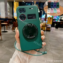 Phone Case For ZTE Nubia Z60 Z70 Ultra Z60Ultra Z70Ultra Silicone Case Soft Cover Magnetic Holder With Bracket Screen Protector