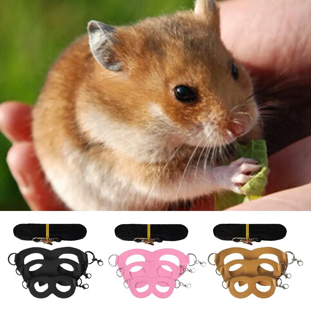 Small Pet Traction Rope Leather Material Anti-escape And Anti-bite Rope For Hamsters, Golden Bears, Squirrels, And Squirrel I3B7