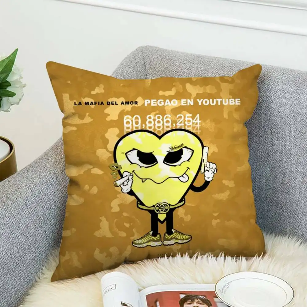 

L-La Mafia Del A-Amor Pillow Case Album Case Sofa Decorative Home Double-sided Printing Short Plush Cute Cushion Cover