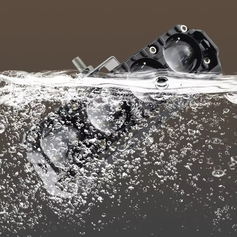 Motorrad-Scheinwerfer, Scheinwerfer, LED-Scheinwerfer, 4-Linsen-Hochleistungs-Zusatzlicht für Auto, Motorrad, Geländewagen, LKW, Nebelscheinwerfer