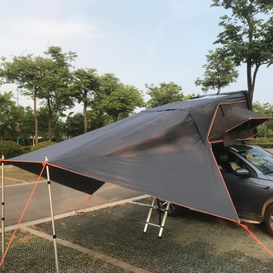 China Manufacture Rooftop Tent Foldable Car Roof Top Tent 2-3 Person ABS Camping SUV Car Roof Top Tent with Shell