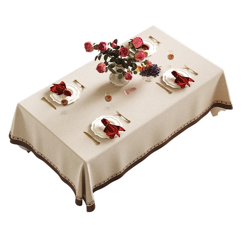 Waterproof Oil-proof American Retro Tablecloth, Eco-friendly Soft Non-marking High-end Dining Coffee Table Cover