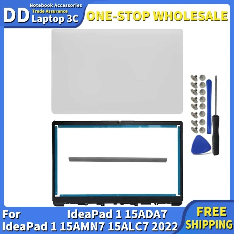 

New LCD Back Cover Frame for IdeaPad 1 15ADA7 IdeaPad 1 15AMN7 15ALC7 2022 Laptop Screen Top Case Front Bezel Hinge Shell