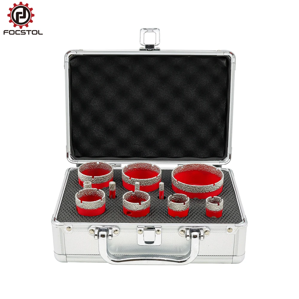 

FOCSTOL Diamond Drilling Bits Tile Hole Saw Drill Bit Set 6-65mm for Porcelain Tile Ceramic Granite Marble Core Bit
