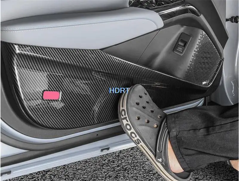 

For BYD Atto 4 Seal 2022 2023 Carbon Fibre Door Anti Kick Pad Kickplate Frame Trim Protection Stickers Car Styling Accessories