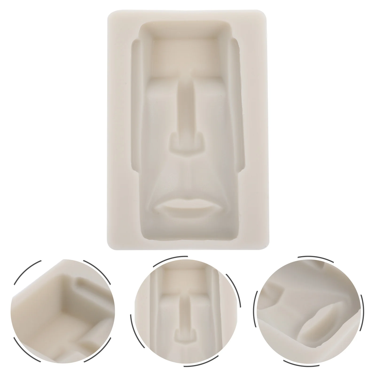 

Halloween Moai Stone Statue Mold Muffin Trays Cube Silica Gel Jelly Chocolate Silicone Molds