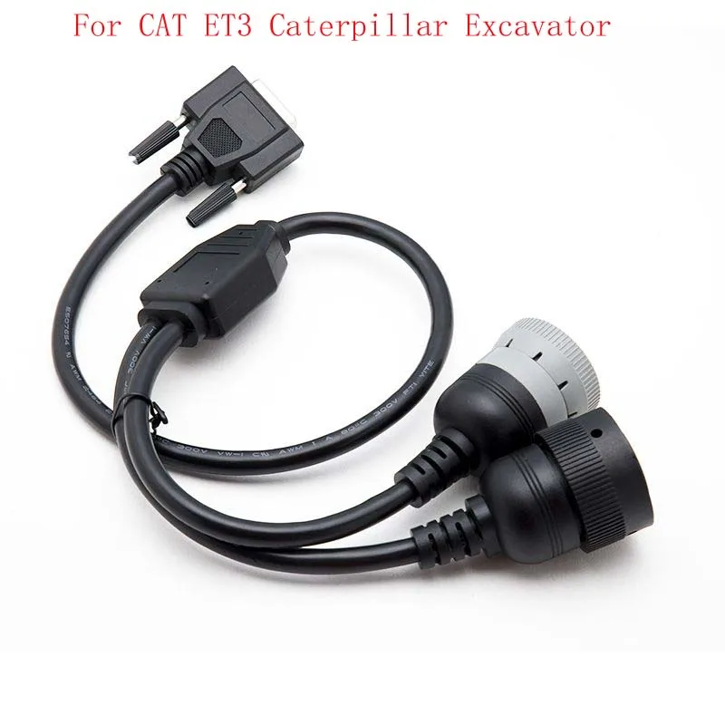 Excavator Diagnostic Adapter Cable 14Pin To 16Pin OBD2 9Pin Connector For Caterpillar CAT ET3 Diagnostic Tool