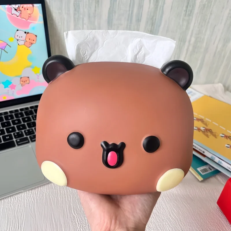 

Коробка для салфеток Panda Bubu And Yier, мультяшная панда Bubu And Dudu, красивая коробка для салфеток для гостиной и офиса, товары для дома, подарок