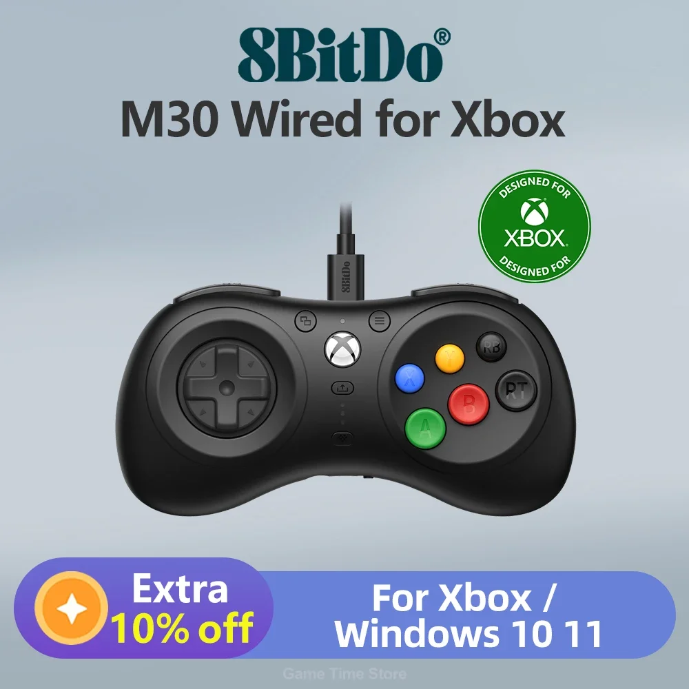 8BitDo M30 Wired Controller Gamepad for Xbox One Series X S Windows Support 8BitDo Ultimate Software Officially Licensed by Xbox