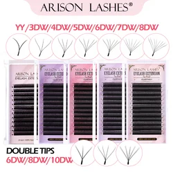 ARISON 3D/4D/5D/6D W-Shape Eyelashes Extension Premade Volume Fans YY-shape Lashes Faux Mink Soft Easy Faning Natural Lash