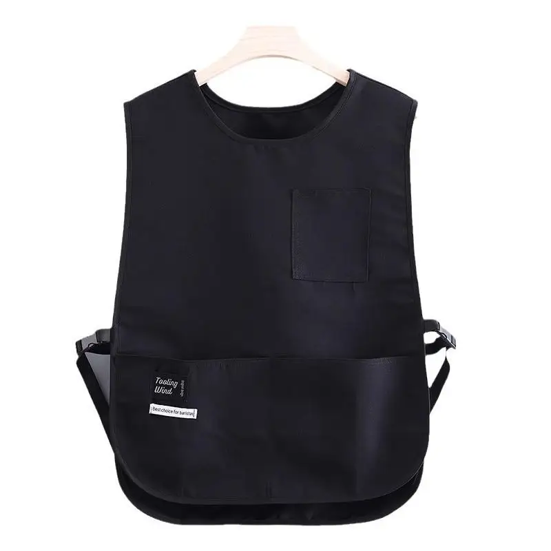 Fashionable Men Women Vests Aprons Waterproof And Oil Resistant Baristas Home Kitchens Catering Work Clothes Printed Logos view 4