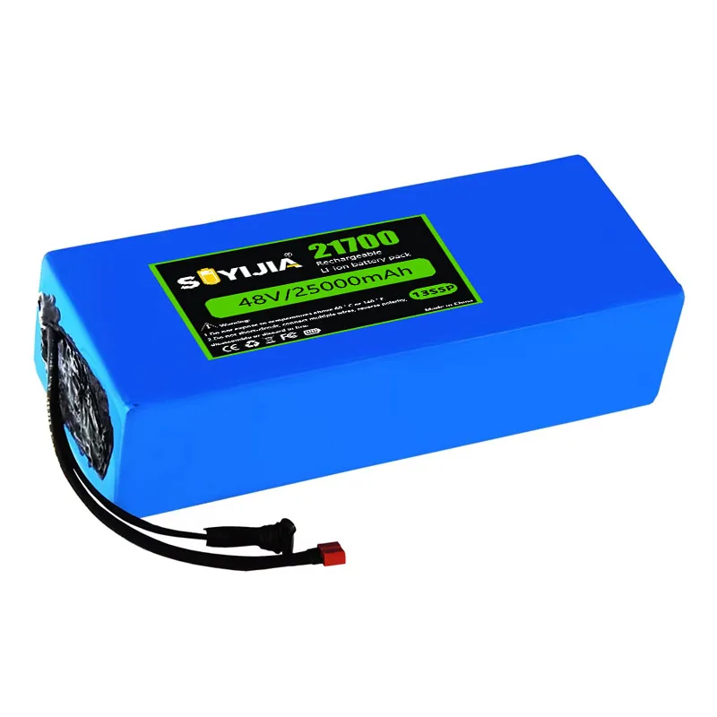 Batterie Au Lithium Rechargeable 48 V 25 Ah 21700 - 13S5P, 1500 W Avec 30 A BMS Et Connecteurs T/XT60/XT90 En Option