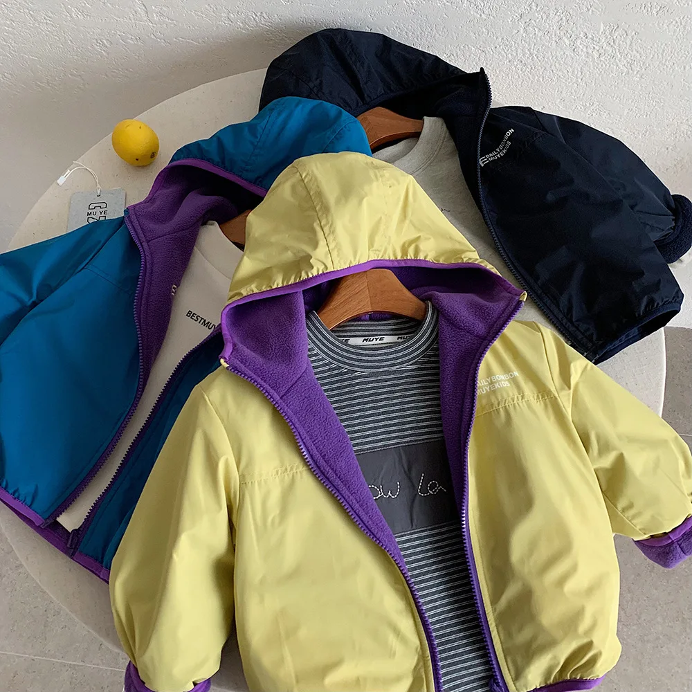 

Kids Boy Outdoor Jacket Hooded Contrast Thicken Warm Toddler Boy Hooded Coat Winter Letter Print Infant Baby Boy Parkas Outwear