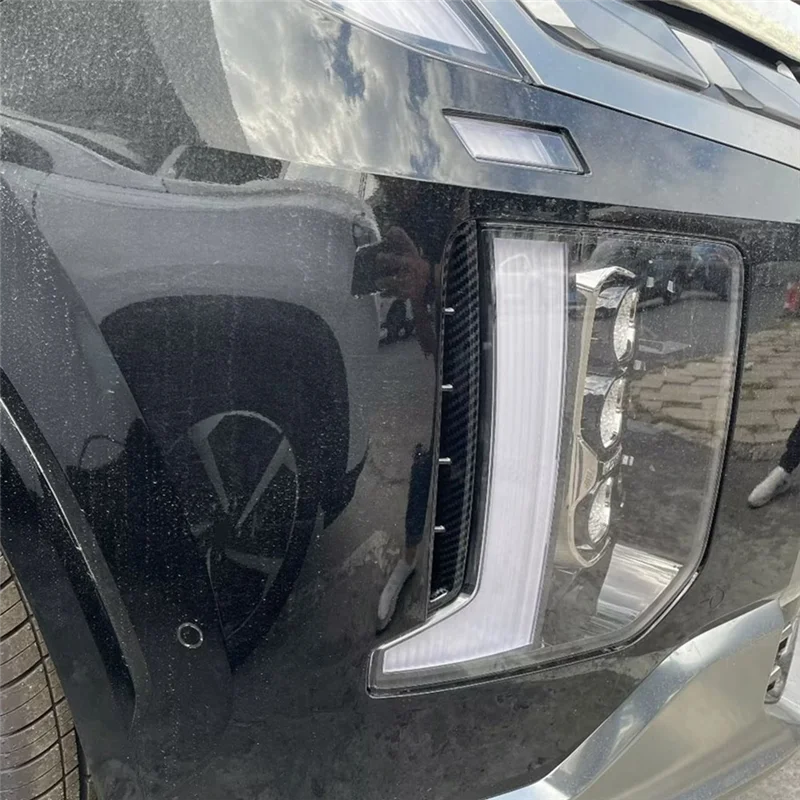 

AW-для Hyundai Palisade 2022 2023, автомобильный головной светильник, лампа для век, крышка для глаз, накладка, наклейка, запасные части, ABS, углеродное волокно