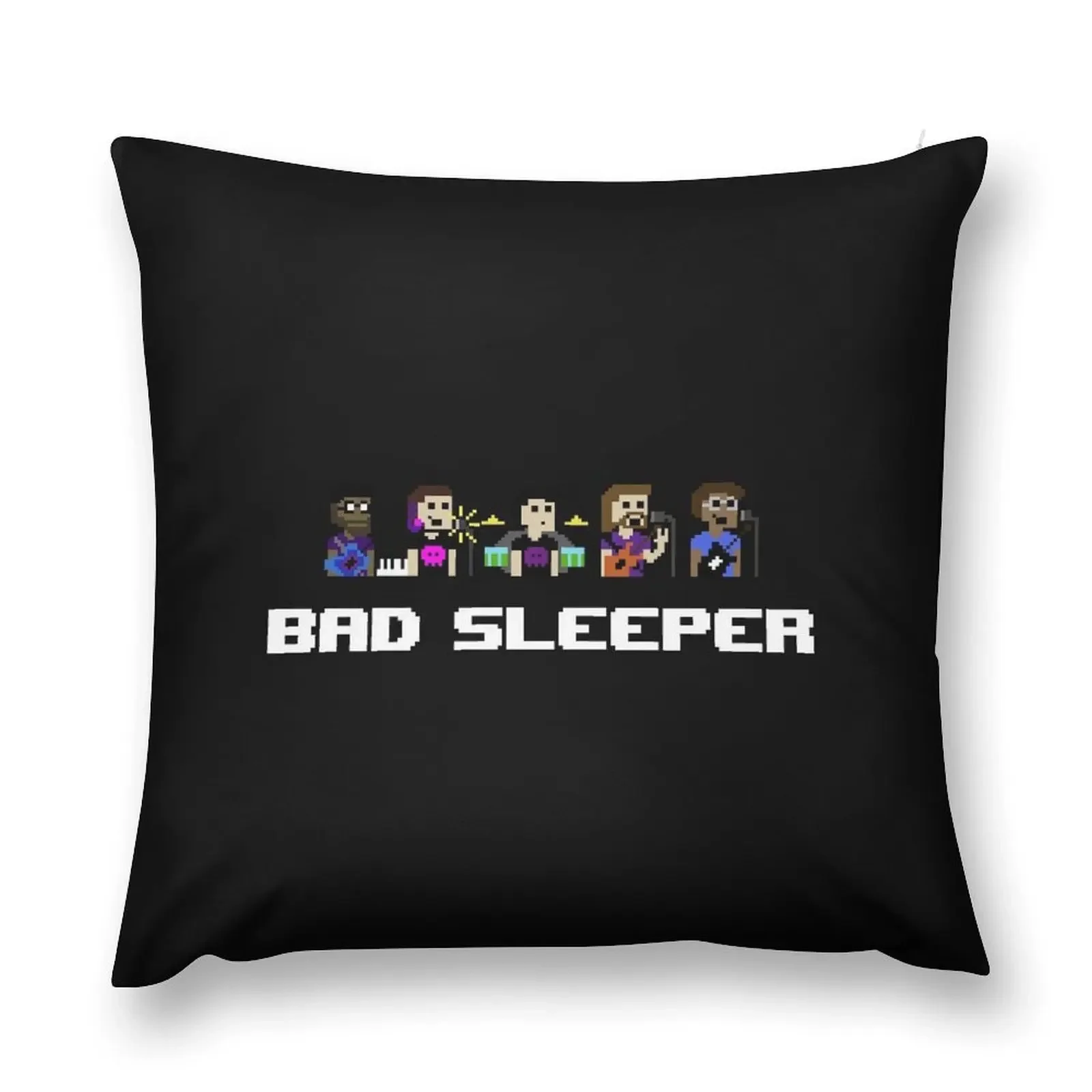 

Bad Sleeper Pixel Band Throw Pillow pillow pillowcase Cushions For Sofa pillow