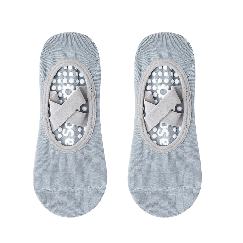 Fitness and Pilates socks for yoga and dance floor with non slip rubber sole breathable cotton blend women socks