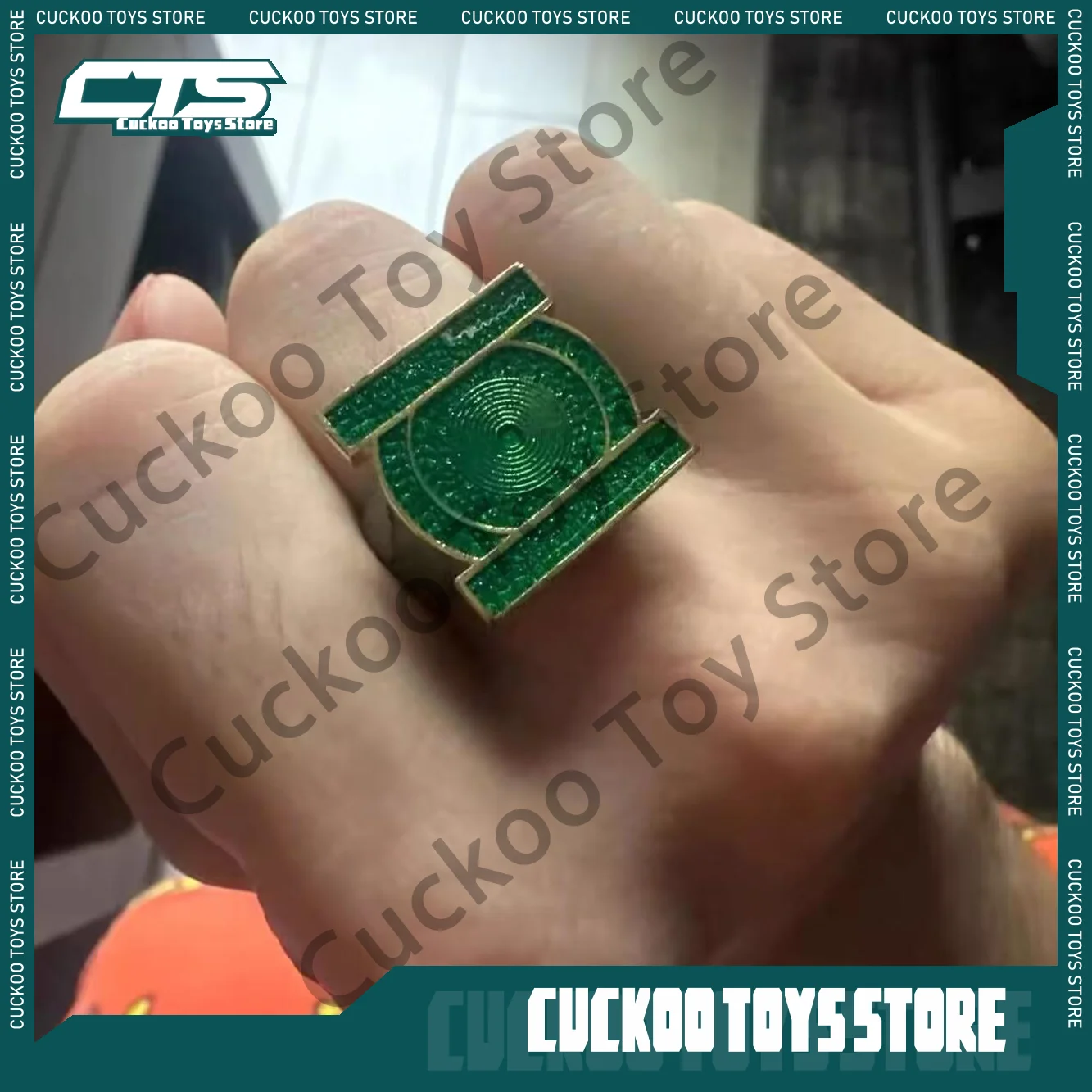 Auf Lager, Bestseller: Green Lantern John Stewart Ring, Cosplay-Film-Merchandise, Metallring für Männer, Metall-Fingeraccessoires, Geschenke