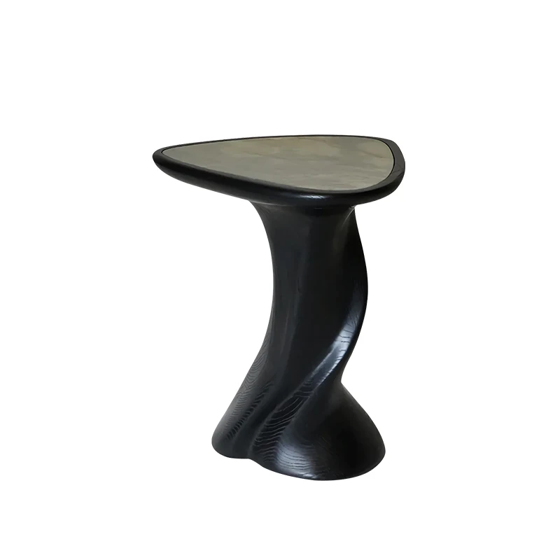 A sense Special-shaped solid wood art High sense living room Small coffee table next to sofa Bedroom bedside corner table