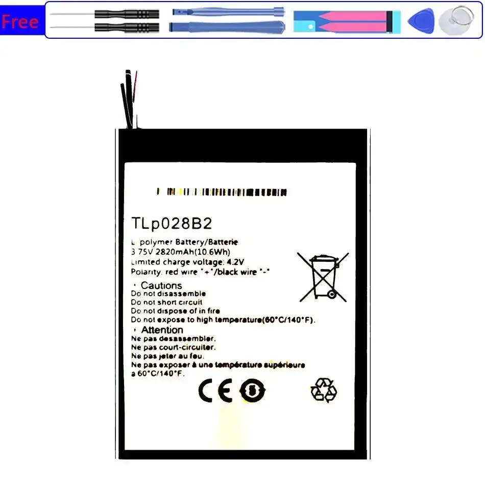 

2820Mah Tlp028b2 Mobile Phone Battery Stable For Alcatel One Touch For Tcl OT-8055 OT-8057