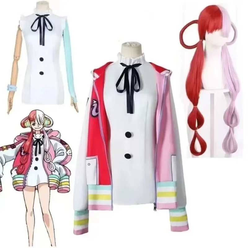 Anime Uta Cosplay Costumes One Wig Girl Uniform Coat Suit Piece Halloween Costume for Women Role Play Full Set Clothing Party