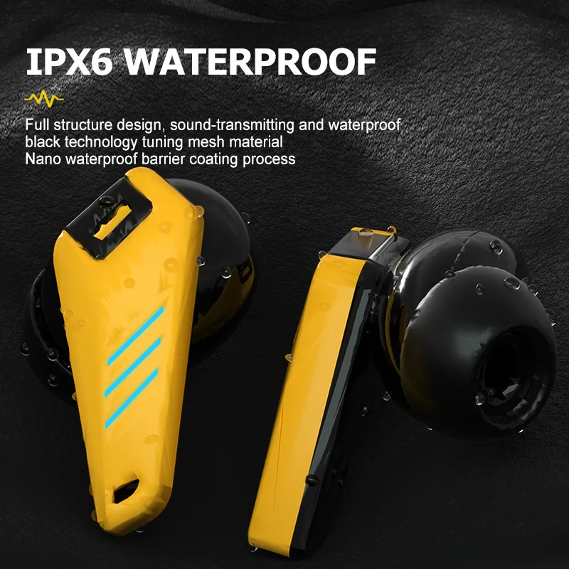 

YX07 E-sports Game Wireless Bluetooth Headset TWS Colorful Low Delay Earplugs, Sports Car Shaped Earphone Long Battery Life