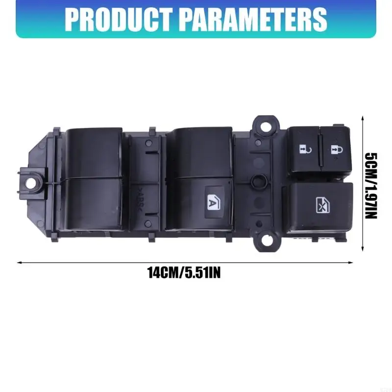 M76E Four Position Electric Glass Regulator Panel for Right-Hand-Drive Vehicles, 12V Driver Door Button Assembly with Part 6