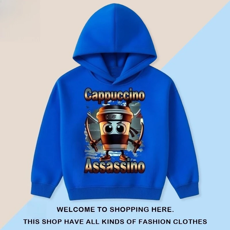 الخريف والشتاء الاطفال جديد الكرتون متعة الكلاسيكية من الجبال والبحار تونغ تونغ صحور طباعة موضة الدافئة مقنعين البلوز