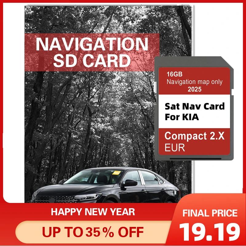 

Карты NAVIGATION GEN2 Europe Turkey, обновленные 2025 Compact, 2X 16 ГБ Sat Navi для KIA Venga/Ceed/Sportage/Rio/Picanto/Optima/Sorento