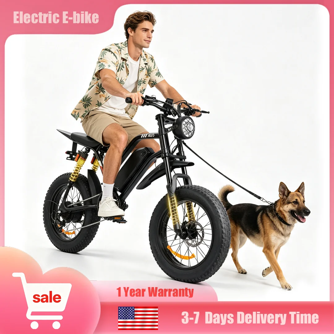 

Powerful 1500W Ebike 48V 15AH Battery 20 Inch Tire Adult Men Mountain Moped Electric Bicycle